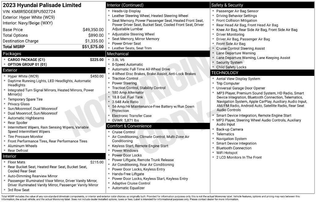 2023 Hyundai Palisade Limited
