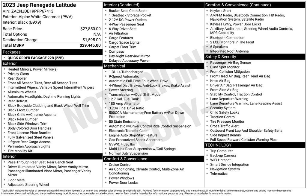 2023 Jeep Renegade Latitude 4x4