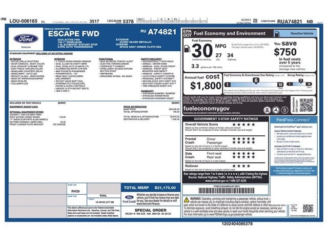 2024 Ford Escape Active