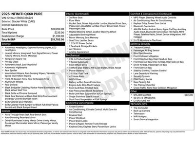 2025 INFINITI QX60 Pure FWD