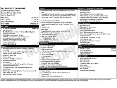 2025 INFINITI QX60 Luxe FWD