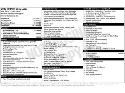 2023 INFINITI QX60 LUXE AWD