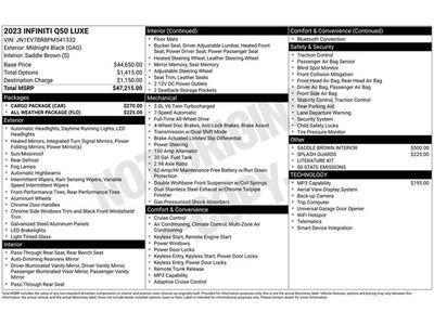 2023 INFINITI Q50 LUXE AWD