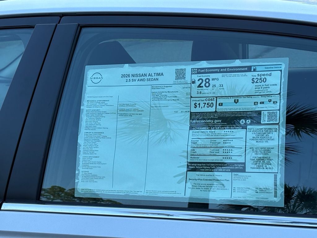 2026 Nissan Altima SV