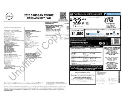 2026 Nissan Rogue Dark Armor™
