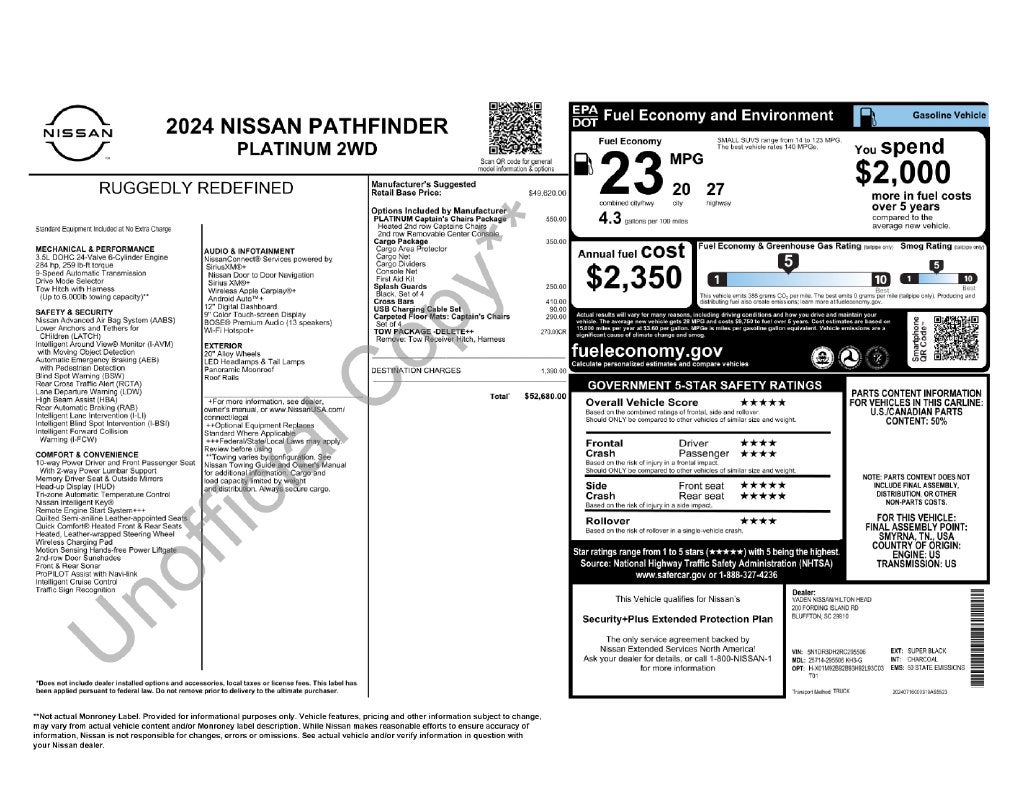 2024 Nissan Pathfinder Platinum