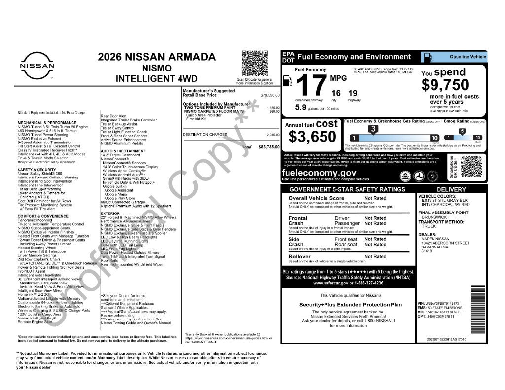 2026 Nissan Armada NISMO®