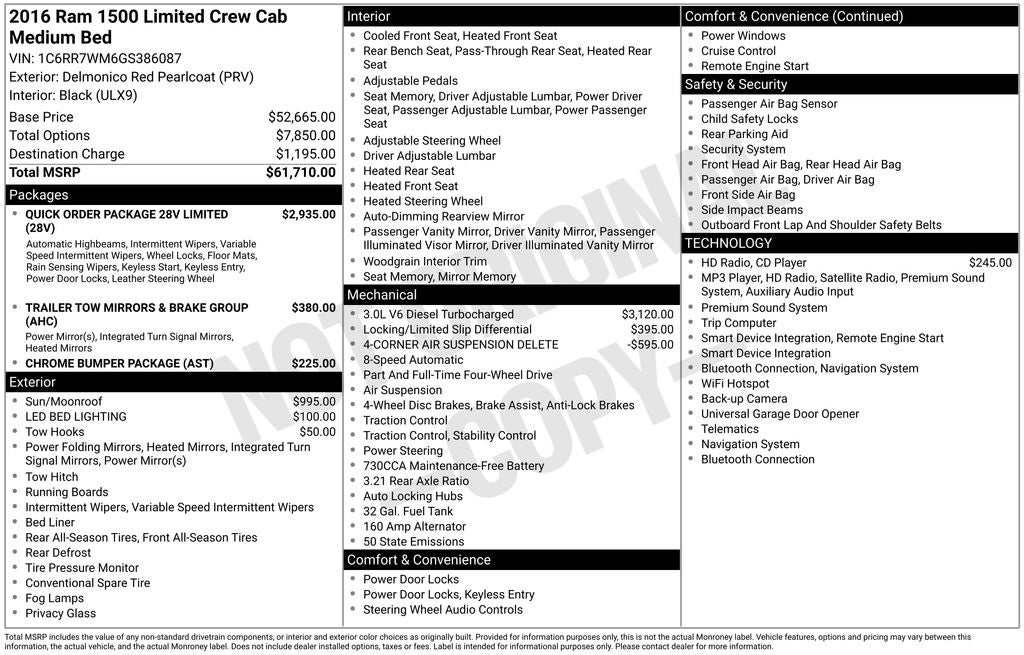2016 RAM Ram 1500 Longhorn Limited