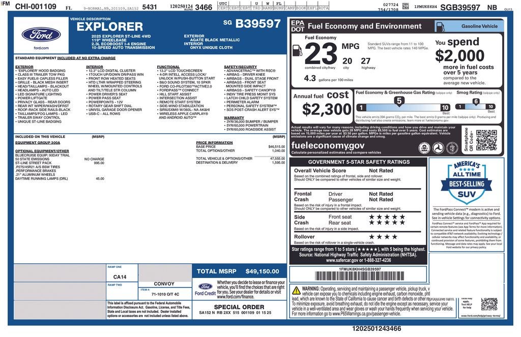 2025 Ford Explorer ST-Line