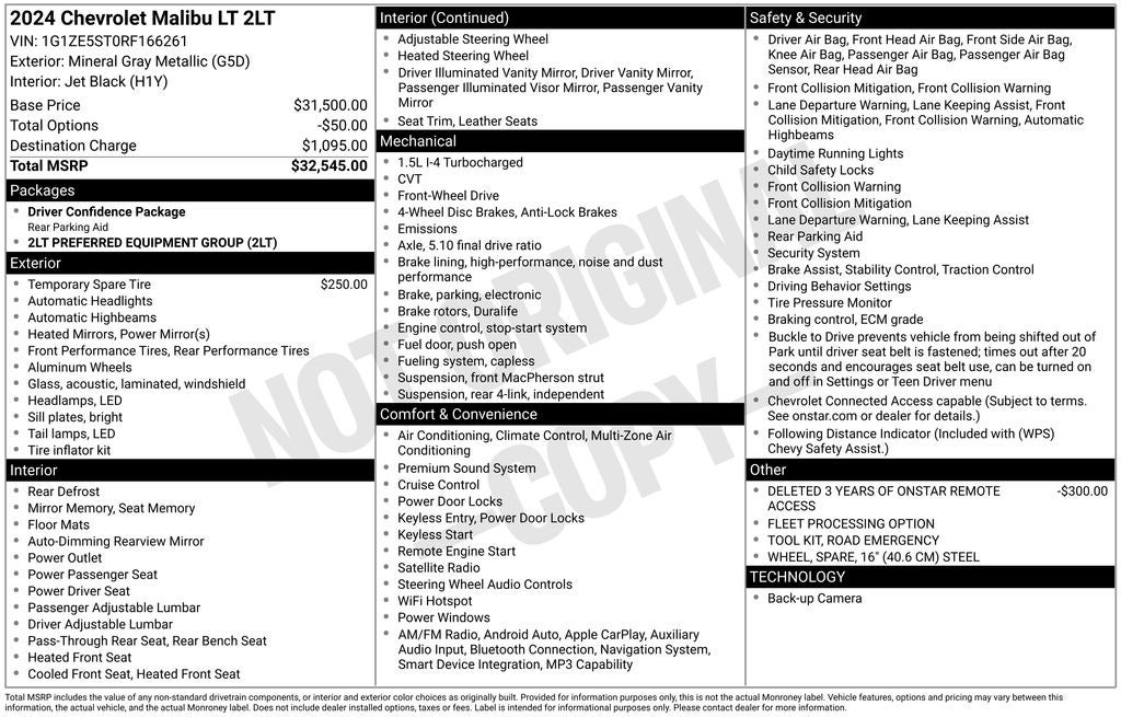 2024 Chevrolet Malibu FWD 2LT