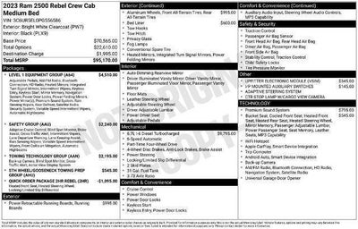 2023 RAM 2500 Power Wagon Rebel Crew Cab 4x4 6'4' Box