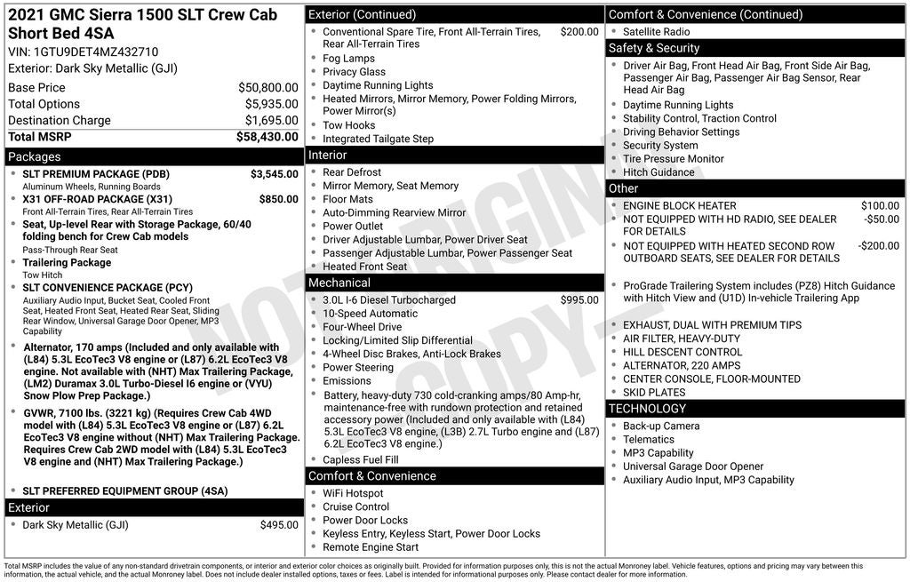 2021 GMC Sierra 1500 SLT