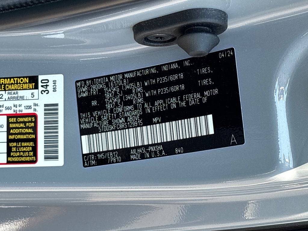 2024 Toyota Sienna XSE 7 Passenger