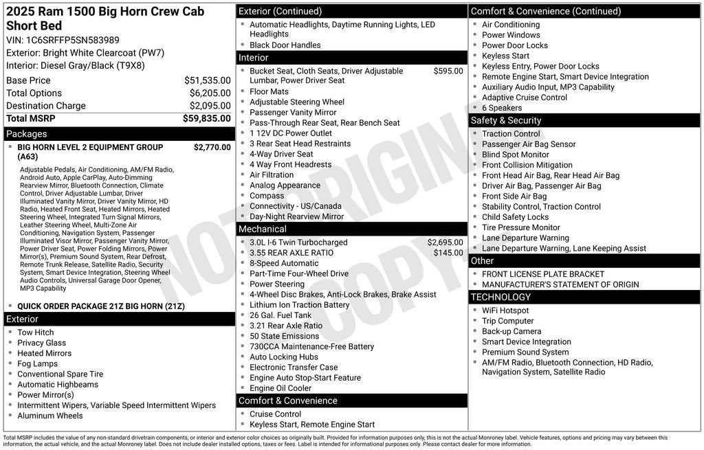 2025 RAM 1500 Big Horn
