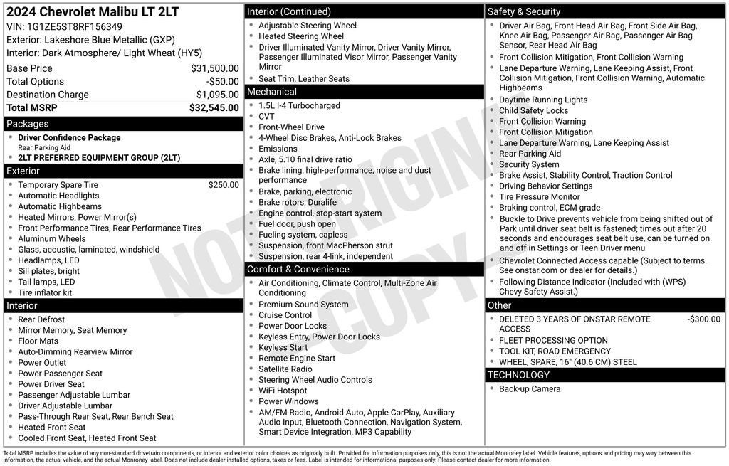 2024 Chevrolet Malibu 2LT