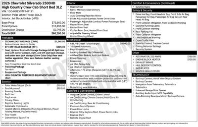 2026 Chevrolet Silverado 2500 HD High Country