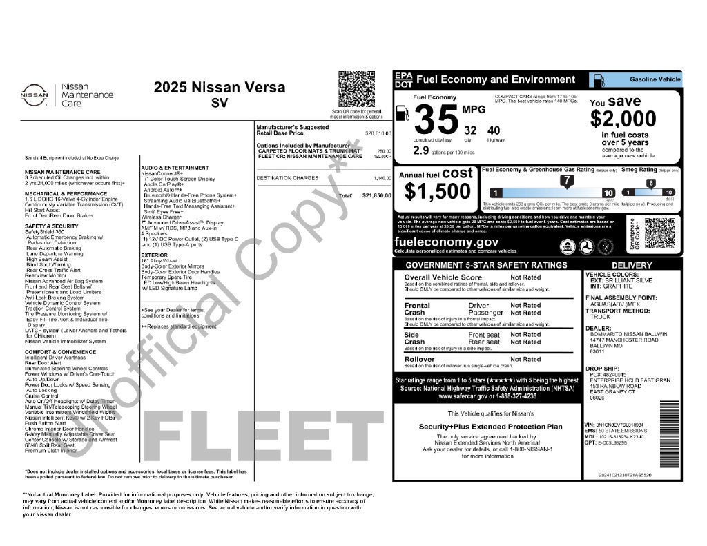 2025 Nissan Versa Base