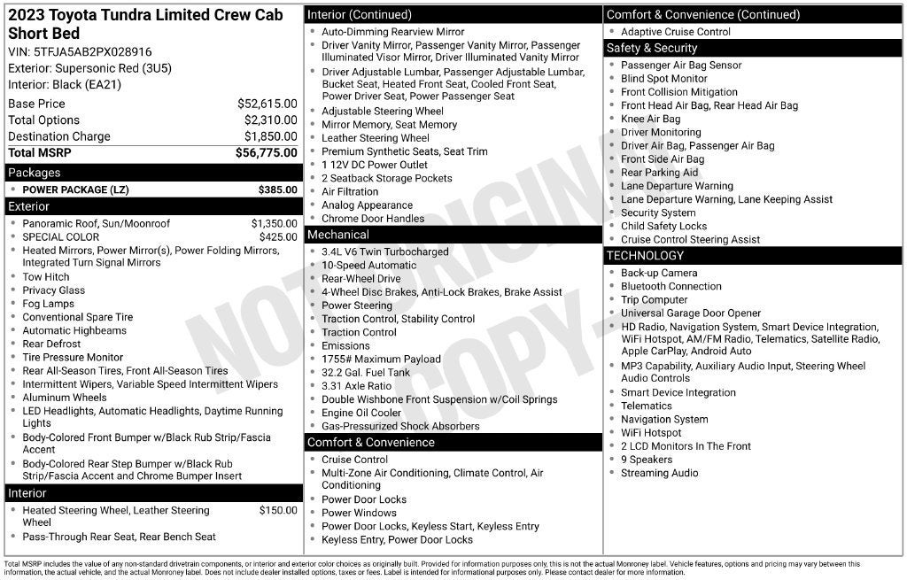 2023 Toyota Tundra 2WD Limited