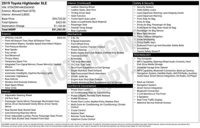 2019 Toyota Highlander Base