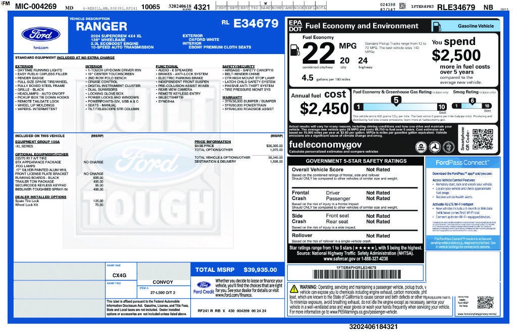 2024 Ford Ranger XL
