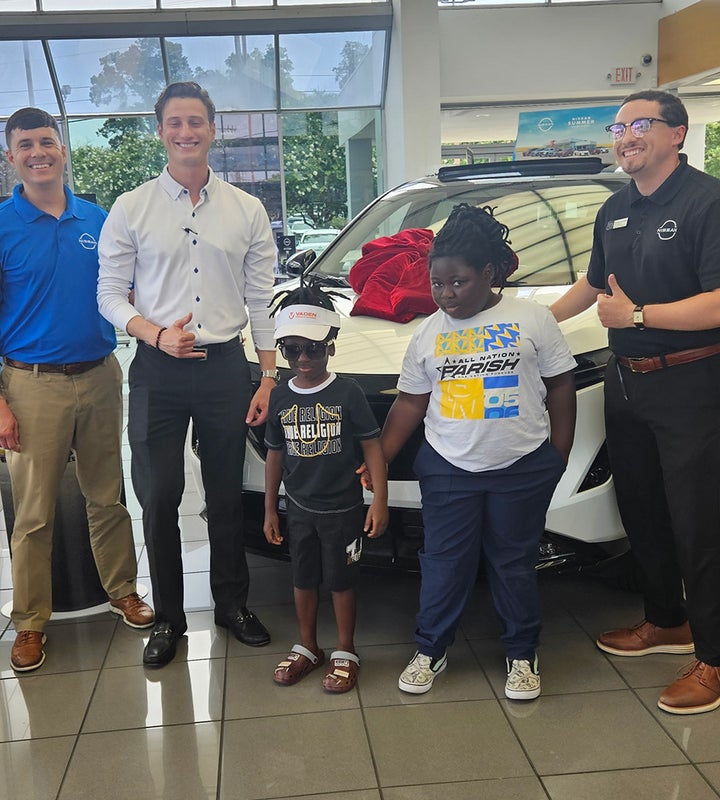 client in showroom - Vaden Nissan of Savannah in Savannah GA